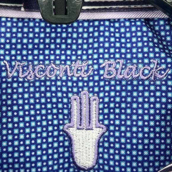 Luchiano Visconti Floral Stripe Print Button Front Dress Shirt Mens Size Small - Picture 6 of 7